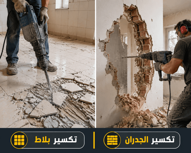 تكسير الجران وإزالة الجدران بدقة